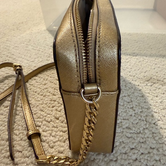 Michael Kors Metallic Gold Crossbody Bag - Picture 5 of 6
